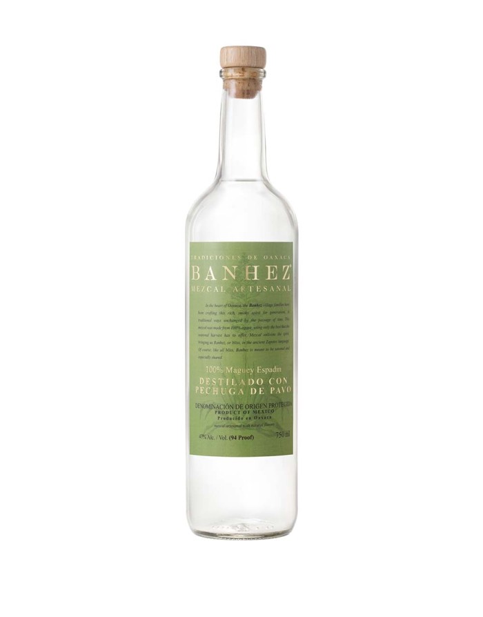 Banhez Mezcal Artesanal Destilado con Pechuga de Pavo Mezcal