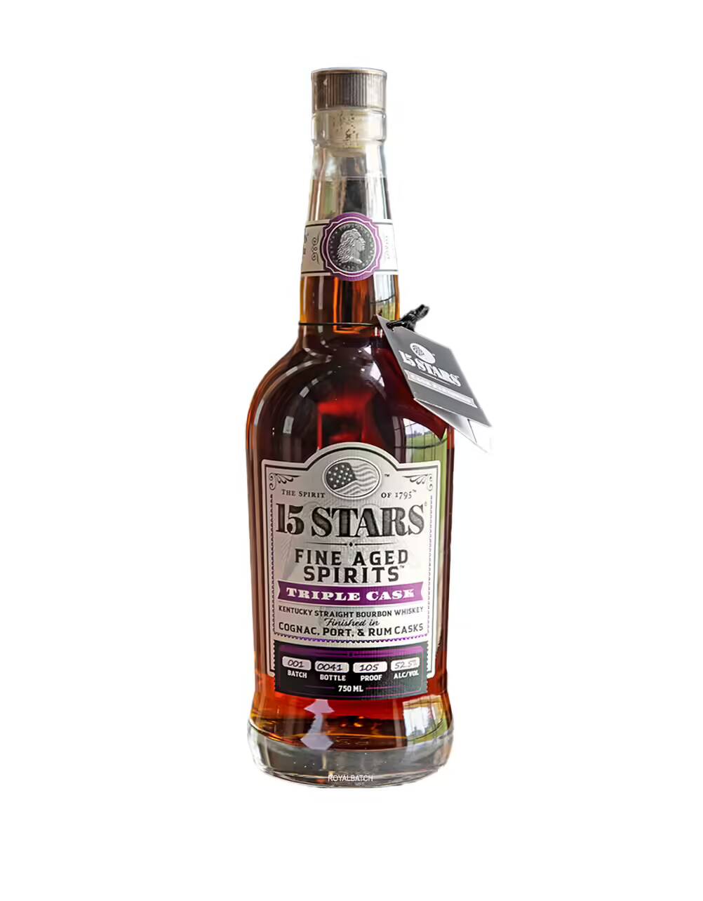 15 Stars Fine Aged Spirits Triple Cask Straight Bourbon Whiskey