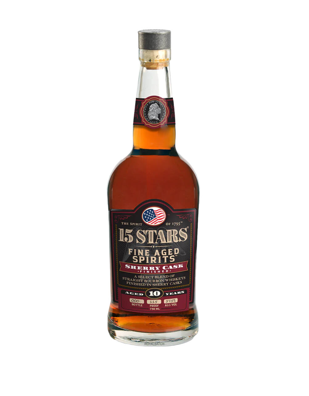 15 Stars Sherry Cask Finished 10 Year Old Bourbon Whiskey