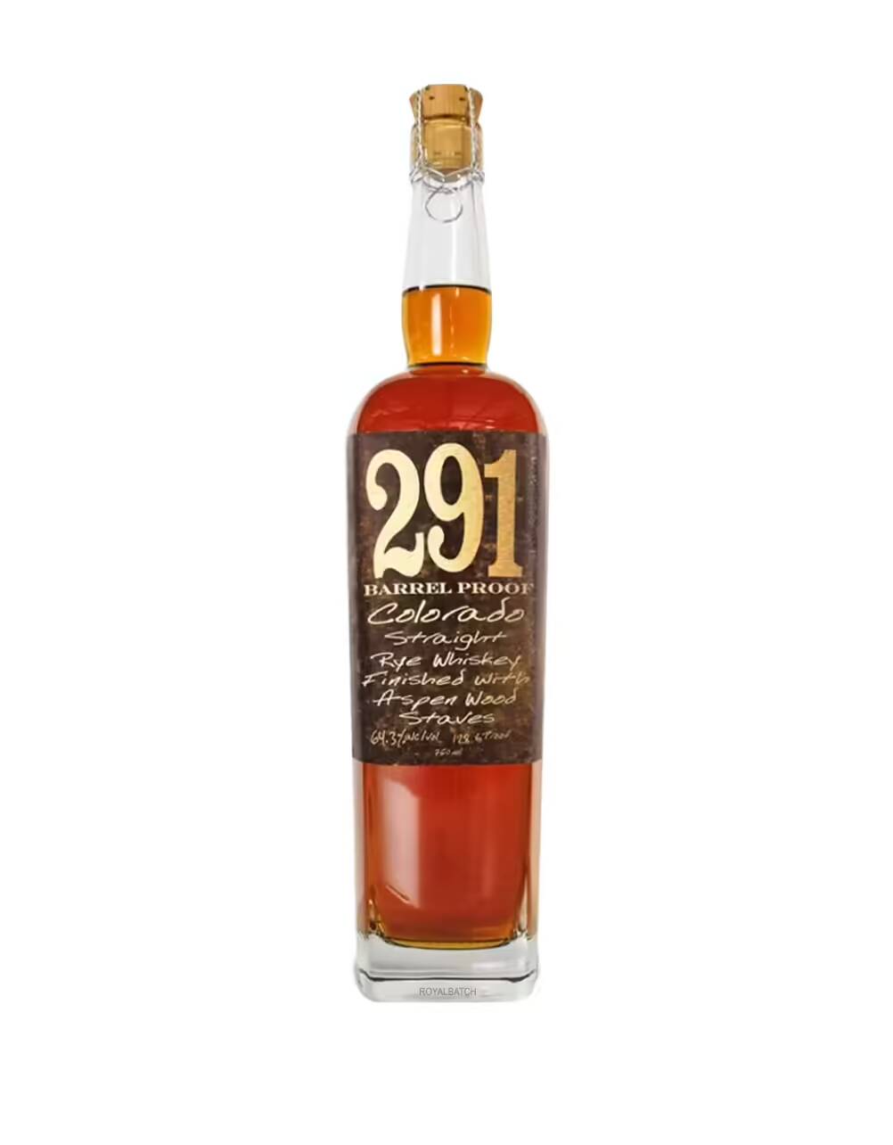 291 Colorado Barrel Proof Finished with Aspen Wood Staves Straight Rye Whiskey
