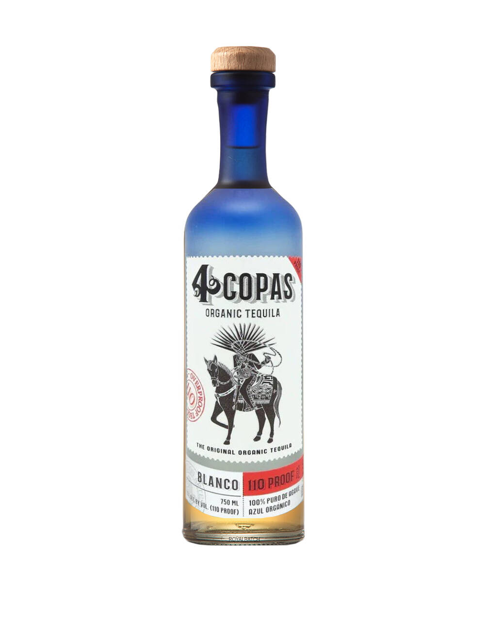 4 Copas Organic Blanco 110 Proof Tequila