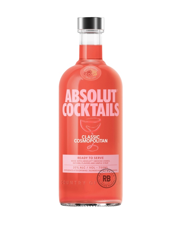 Absolut Cocktails Classic Cosmopolitan Ready to Serve Vodka