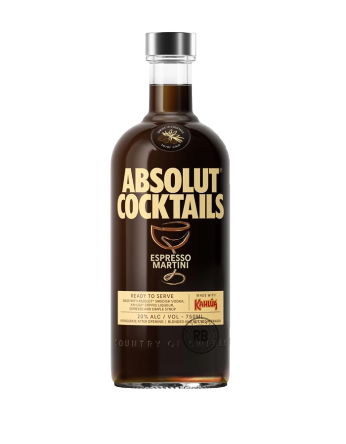 Absolut Cocktails Espresso Martini Ready to Serve Vodka Made with Kahlúa