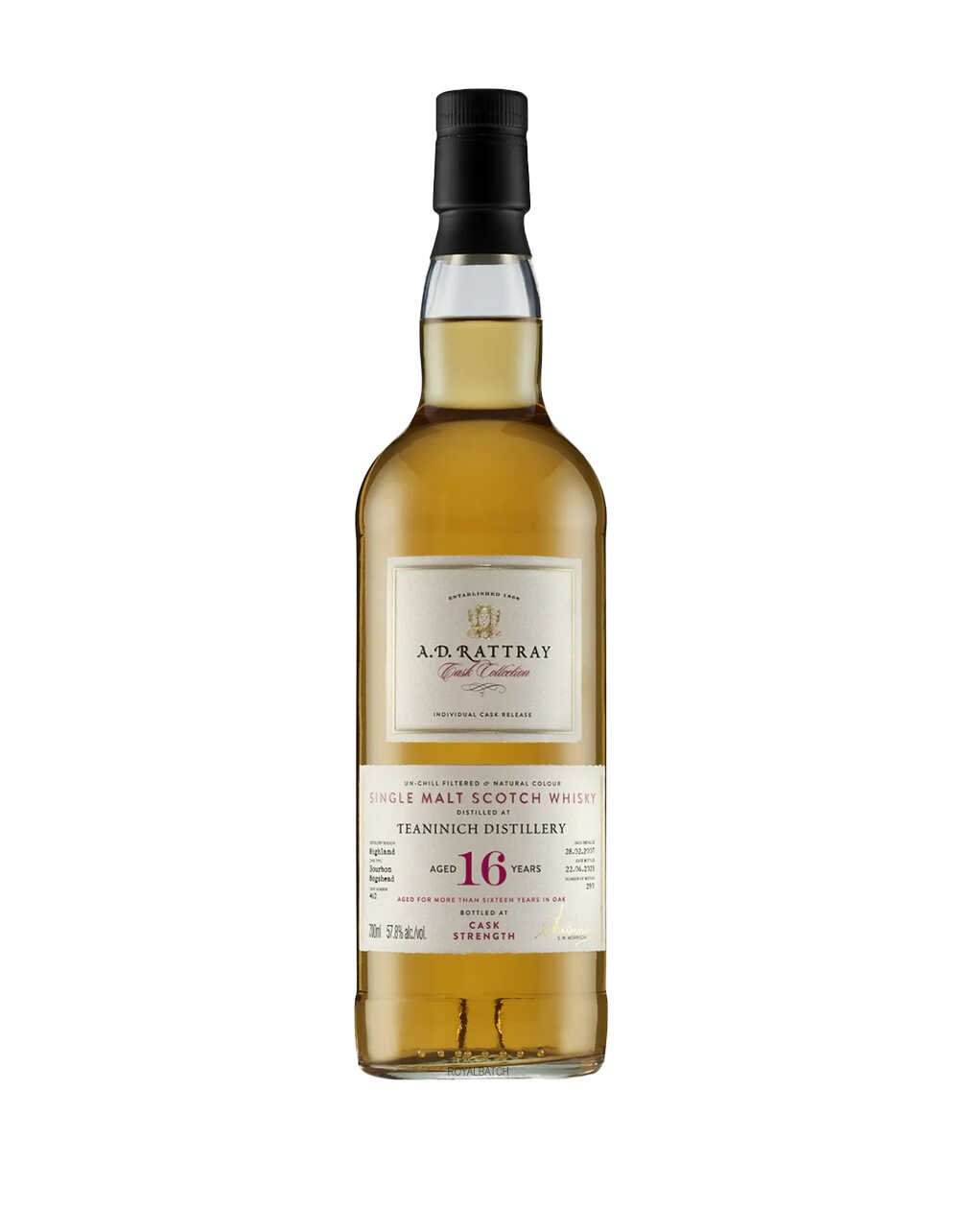 AD Rattray Teaninich Distillery 16 Year Old Single Malt Scotch Whisky