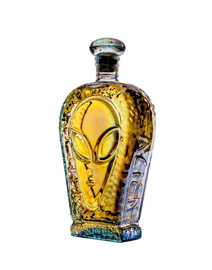 Azulejos Skelly Anejo With Mariachi Hat Tequila