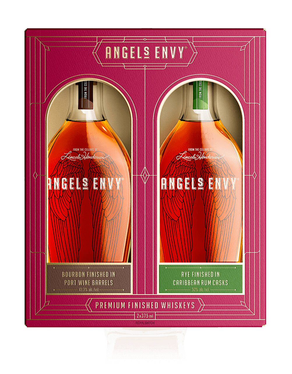 Angels Envy Bourbon and Rye Gift Set (2 Pack) 375ml