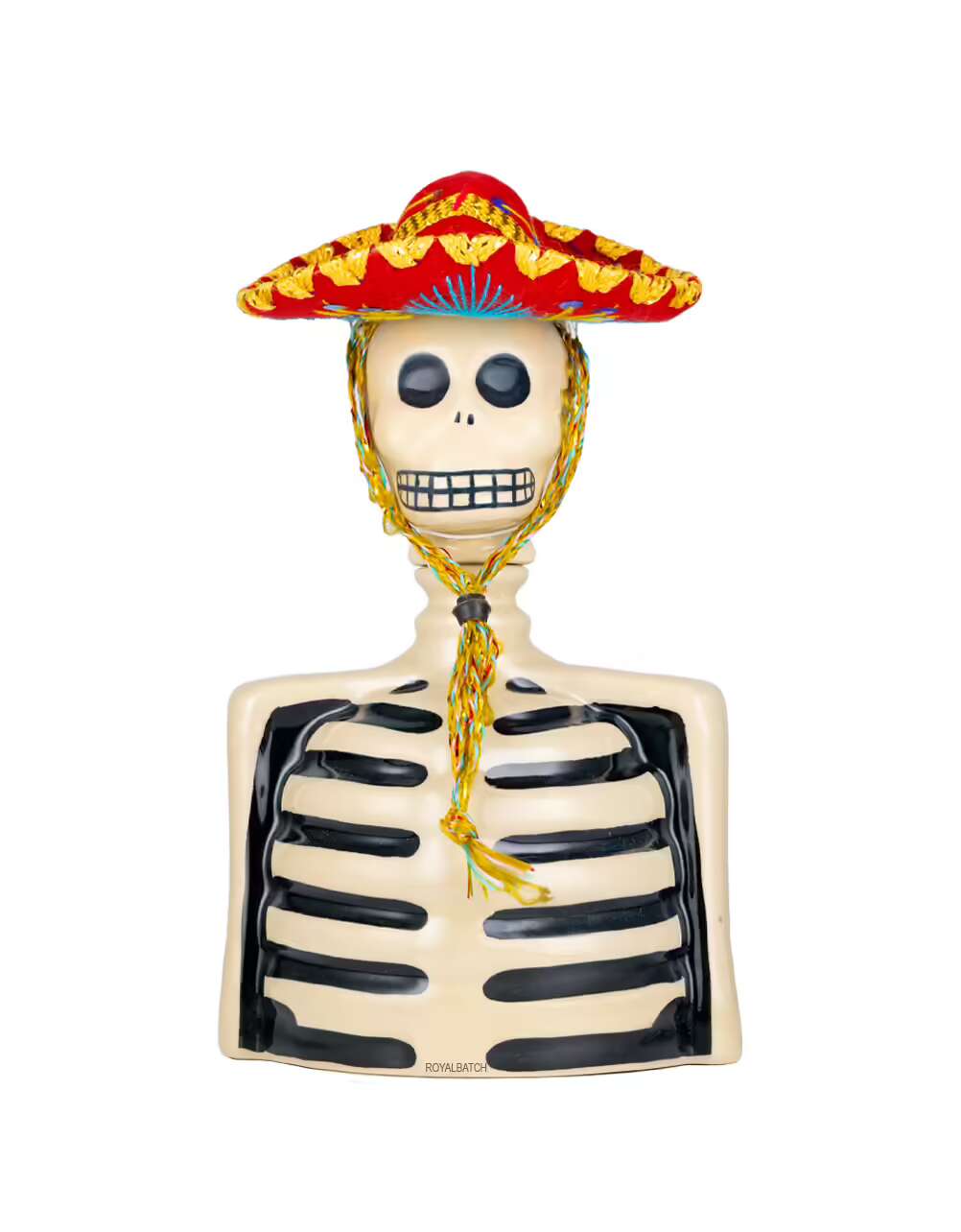 Azulejos Skelly Reposado With Mariachi Hat Tequila