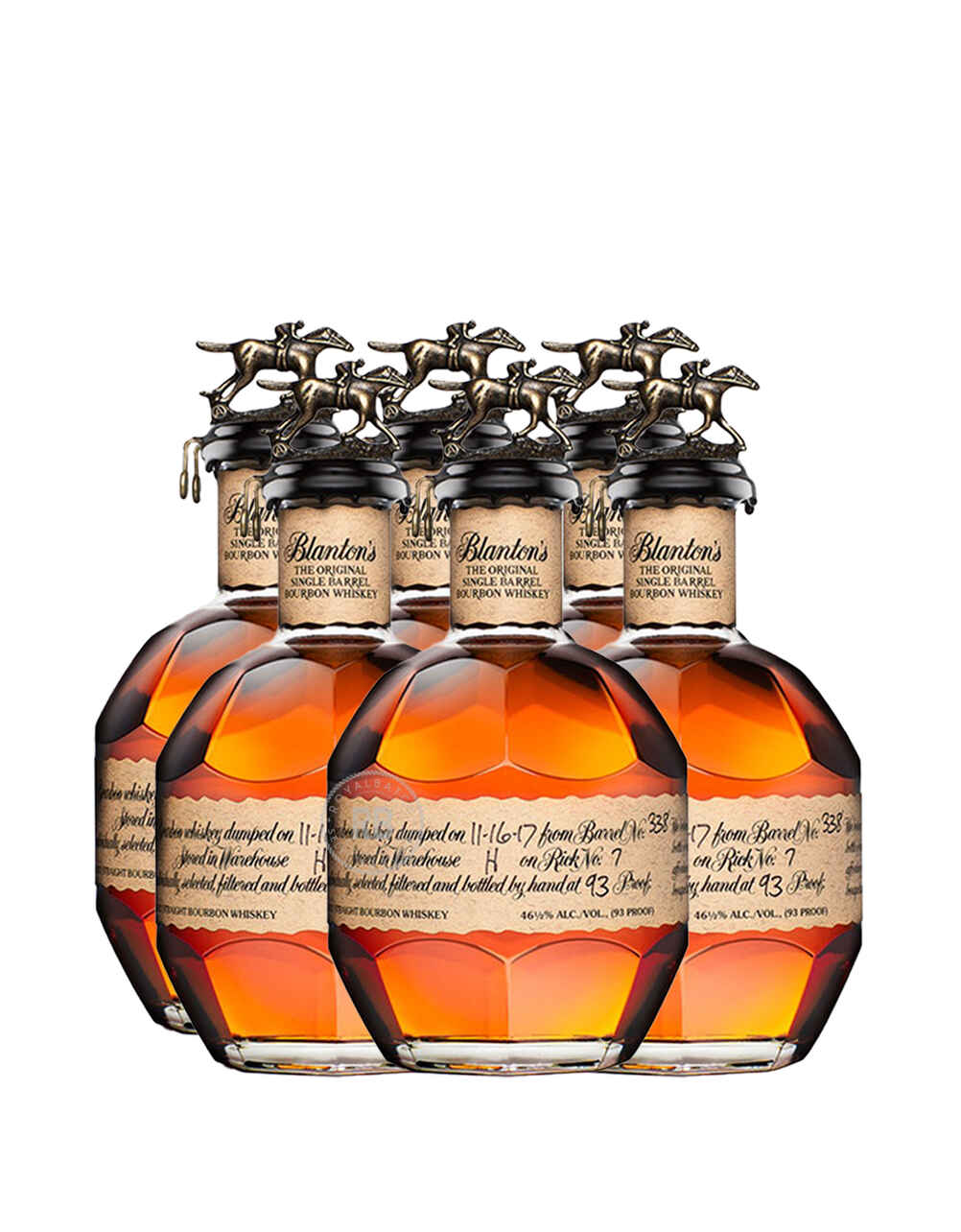 Blanton's Original Single Barrel Bourbon Whiskey (6 Pack) Bundle #008