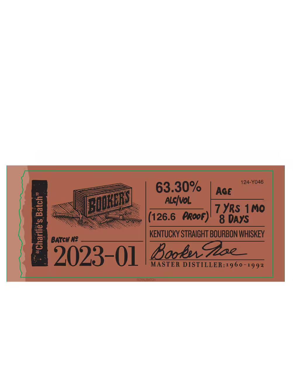 Bookers Charlies Batch 2023-01 Straight Bourbon Whiskey