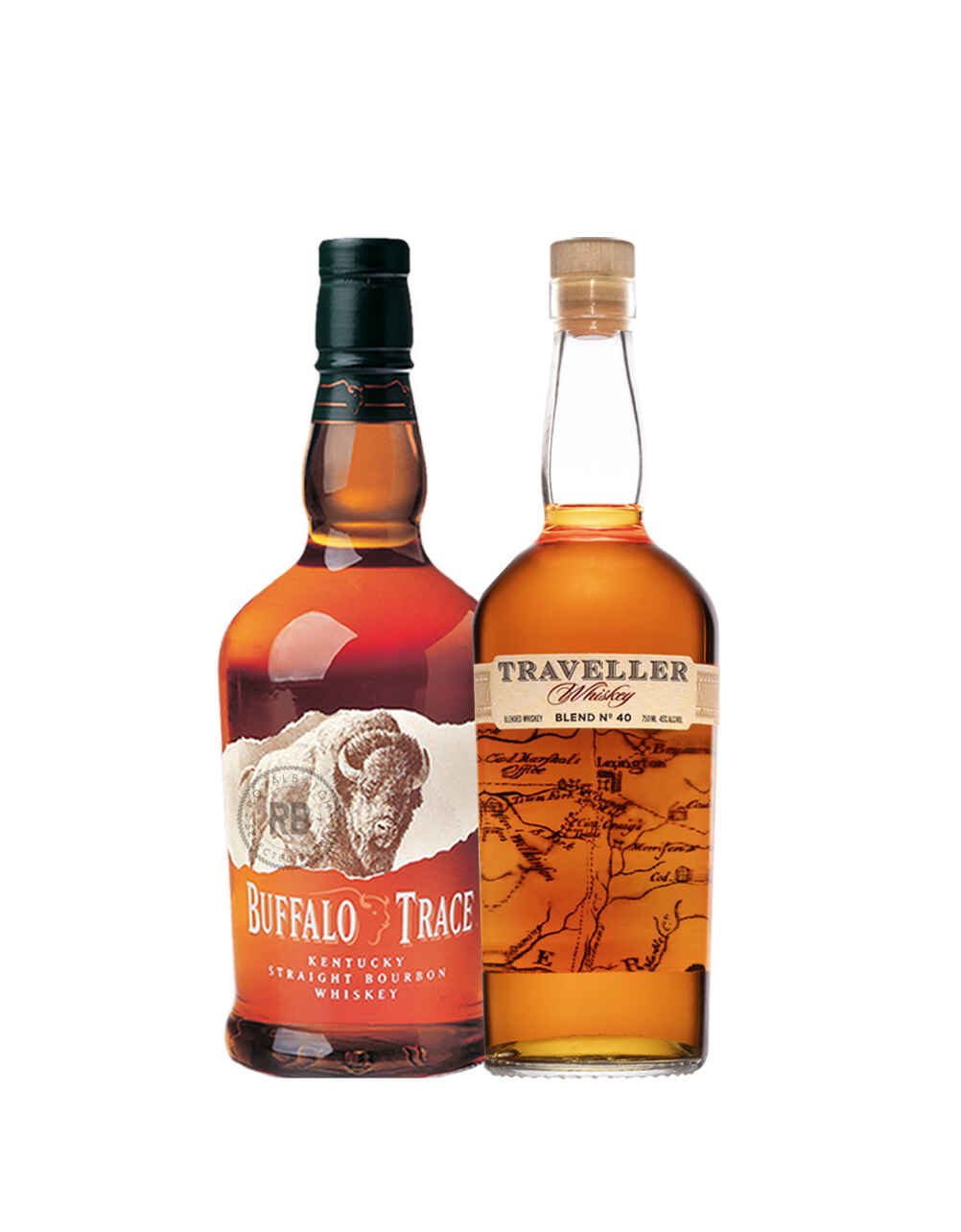 Buffalo Trace + Travller Whiskey (2 Pack) Bundle #037
