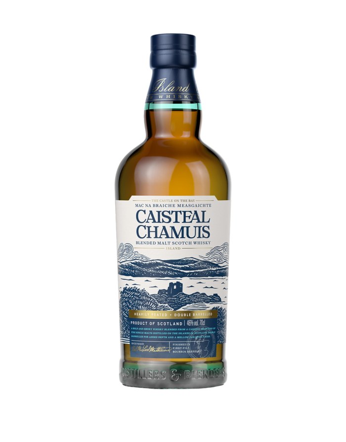 Caisteal Chamuis Heavily Peated Double Barreled Scotch whiskey