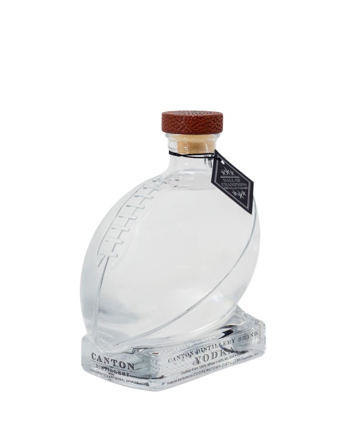 Canton Distillery Brand Vodka in a Football Decanter