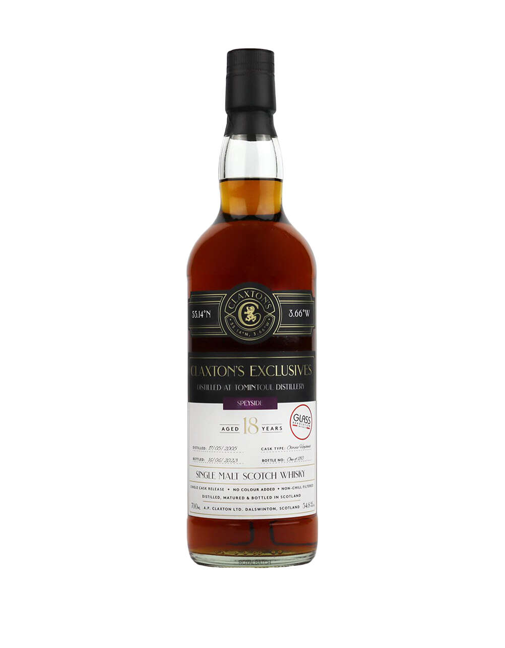 Claxtons Exclusives Speyside 18 Year Old Single Malt Scotch Whisky