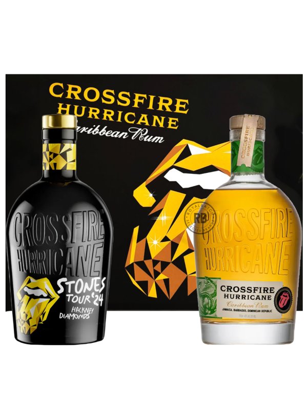 Crossfire Hurricane Rum Hackney Diamonds Stones Tour '24 Gift Set by The Rolling Stones