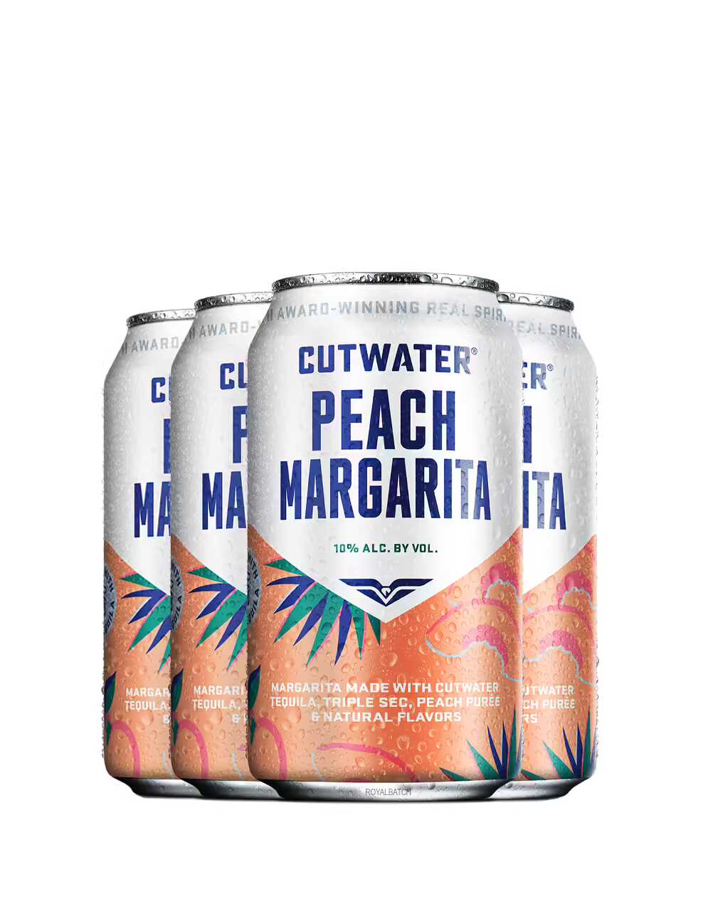 Cutwater Peach Margarita Canned Cocktails (4 Pack) 355ml