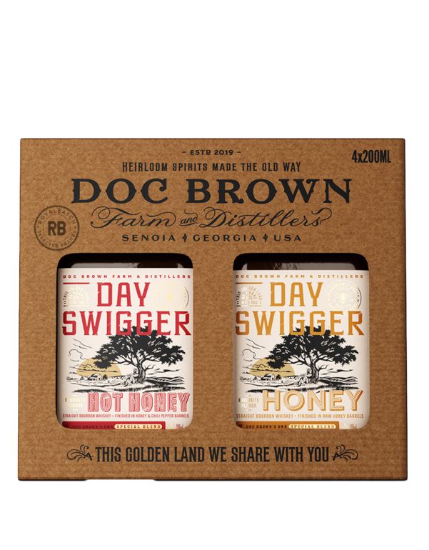 Doc Brown's Farm and Distillers Day Swigger Gift Set 4 x 200ml