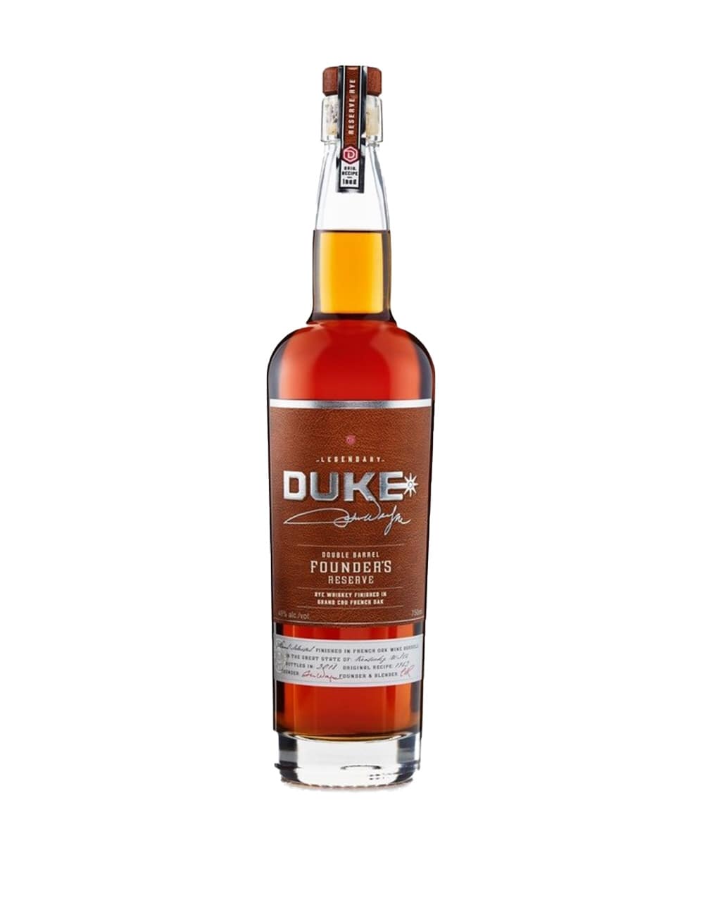 Duke Grand Cru Double Barrel Founders Reserve Rye Whiskey