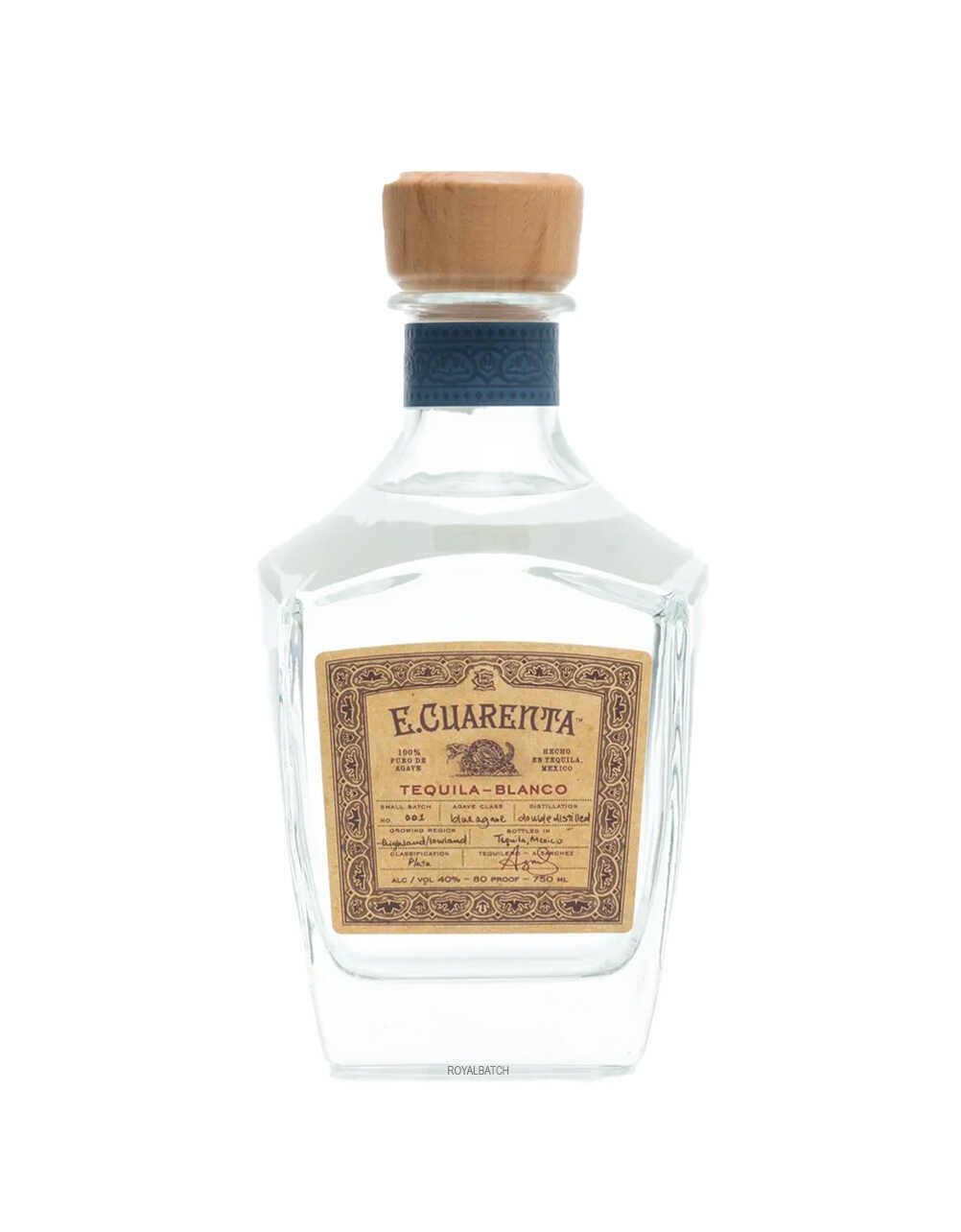 E Cuarenta Blanco Tequila