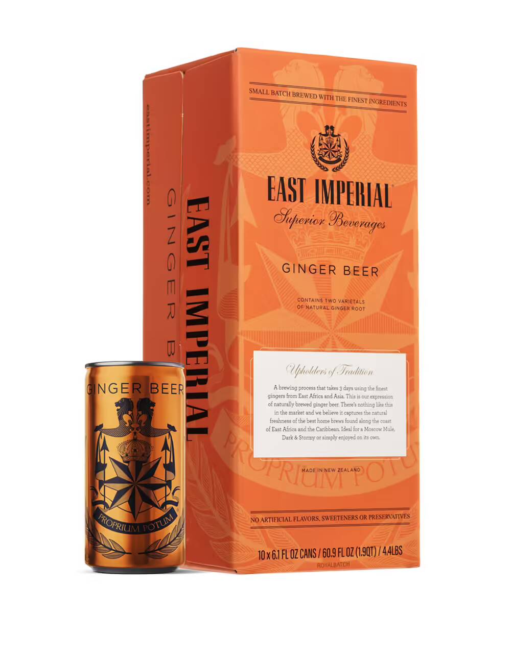 East Imperial Superior Beverages Ginger Beer (10 PACK) 6.1 FL OZ CANS