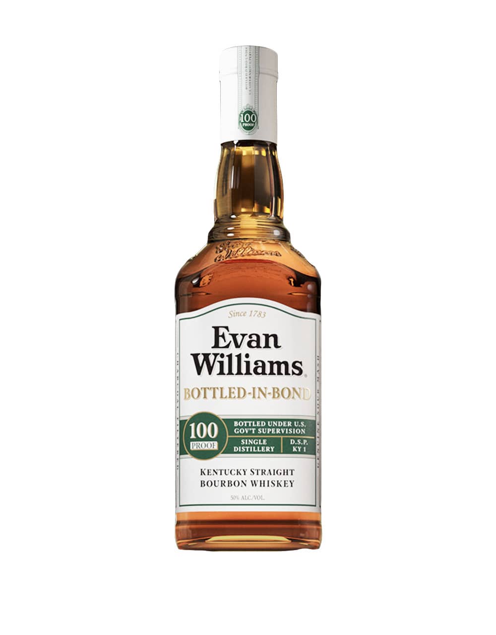 Evan Williams White Label Bourbon 100 Proof Whiskey