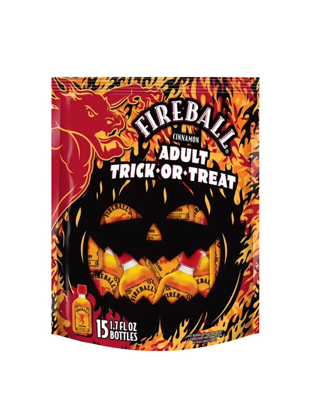 Fireball Cinnamon Adult trick or treat gift set bag 50ml