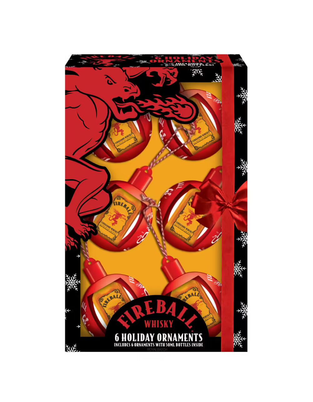 Fireball Holiday Ornaments Whisky Gift Set (6 Pack) 50ml
