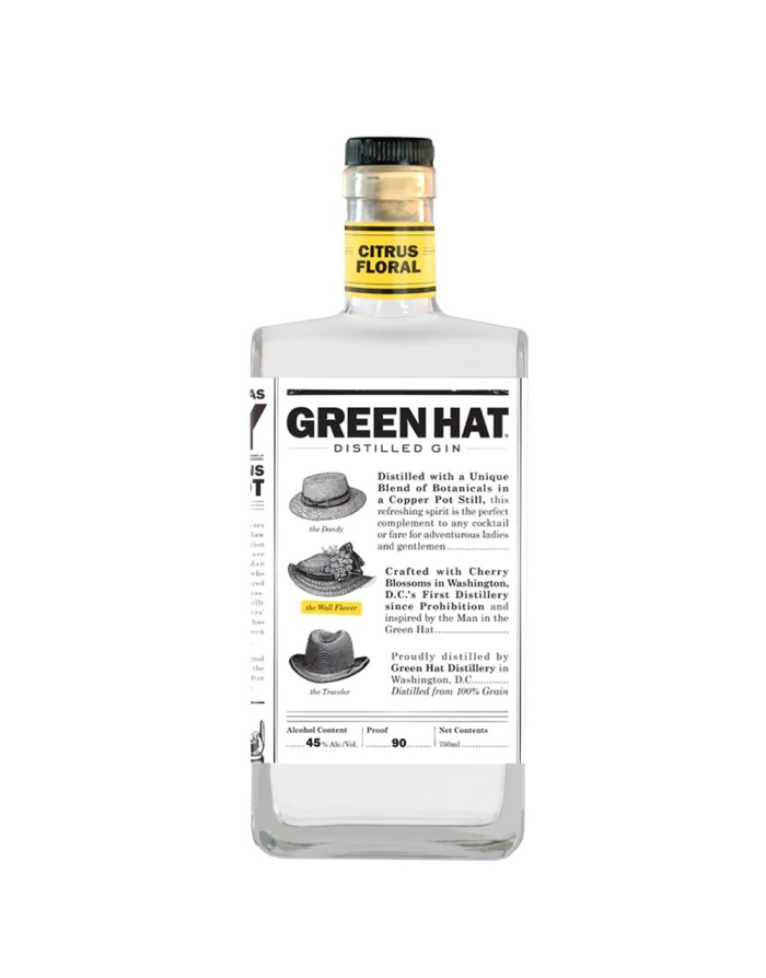 Green Hat Distilled Citrus Floral Gin