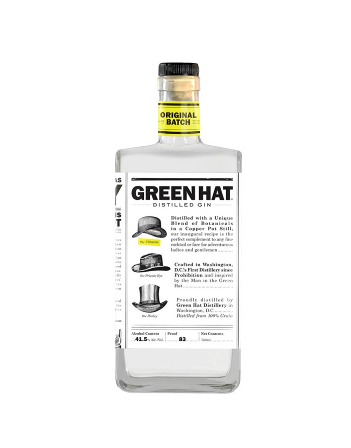 Green Hat Distilled Original Batch Gin