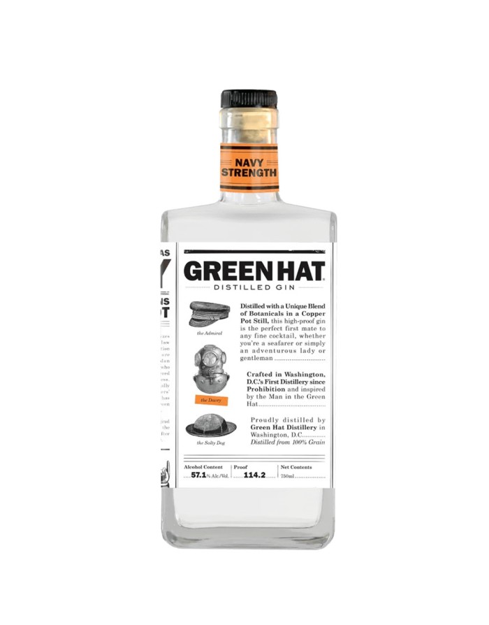 Green Hat Navy Strength Proof 114.2 Gin