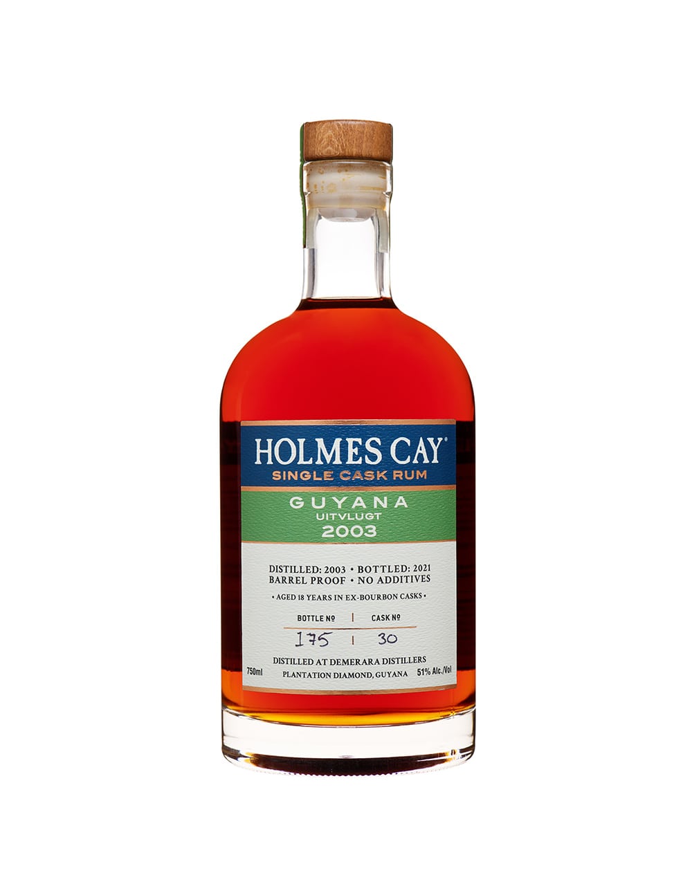 Holmes Cay Guyana Uitvlugt Barrel Proof  Single Cask Rum