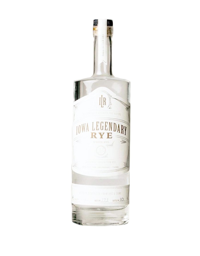 Iowa Legendary White Label Unaged Rye White Dog Moonshine Prohibition Rye