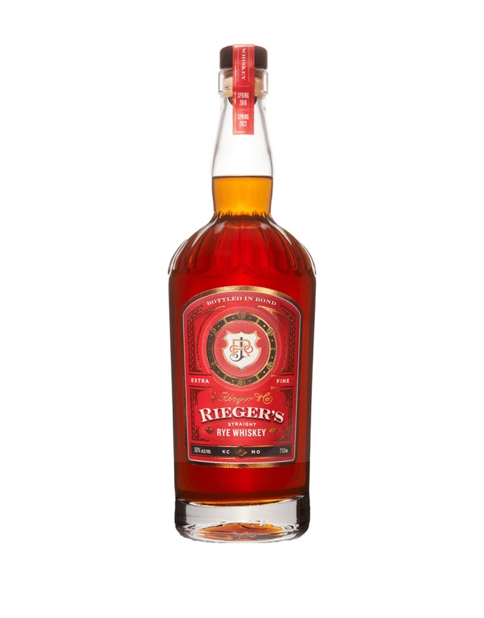 J Rieger and Co Bottled in Bond Straight Rye Whiskey