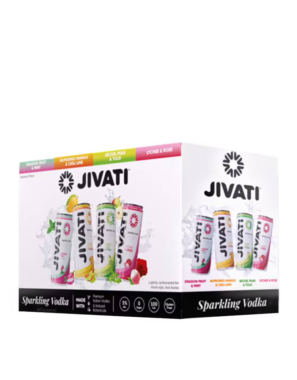 Jivati Sparkling Vodka Lightly Carbonated (8 Pack) 355ml