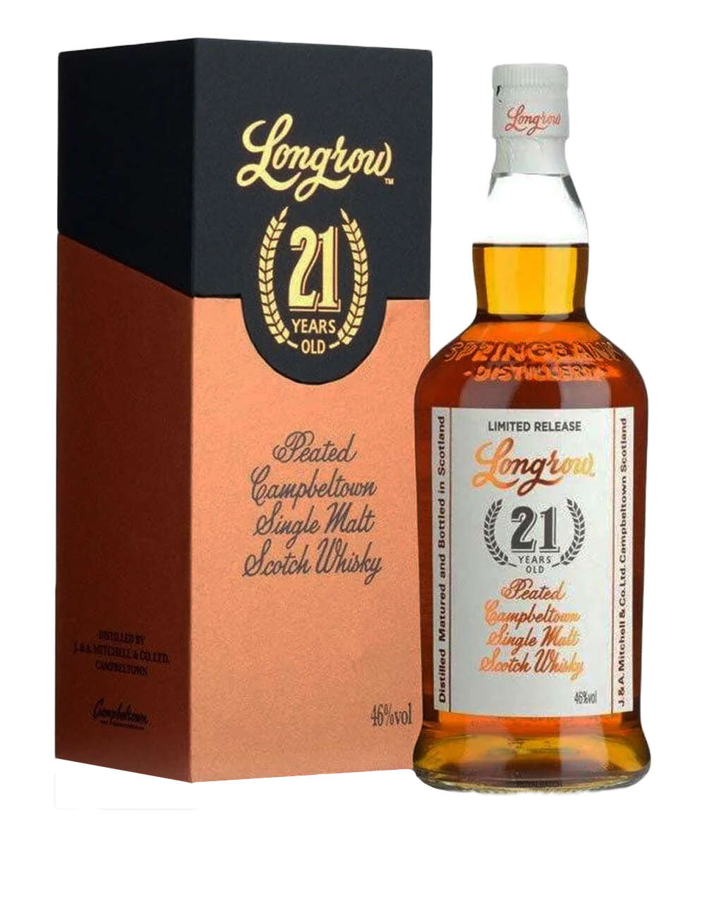 Longrow Peated Campbeltown 21 Year Old Single Malt Scotch Whisky