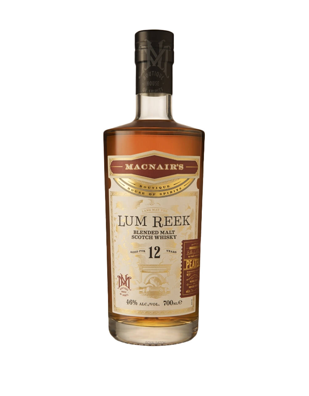 Macnairs Lum Reek Peated 12 Year Old Blended Malt Scotch Whisky