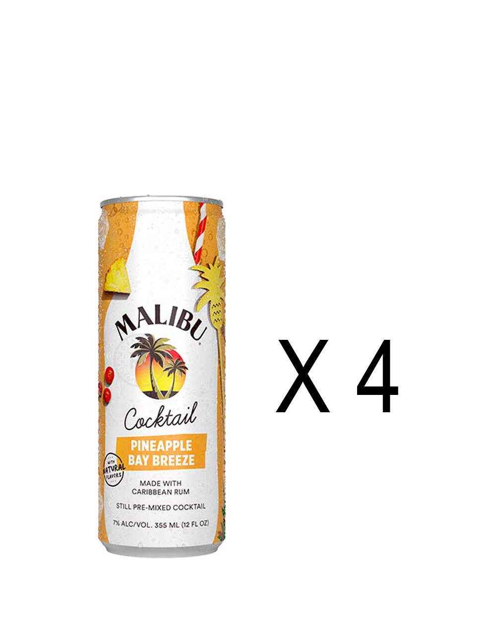 Malibu Pineapple Bay Breeze (4 Pack) x 355ml