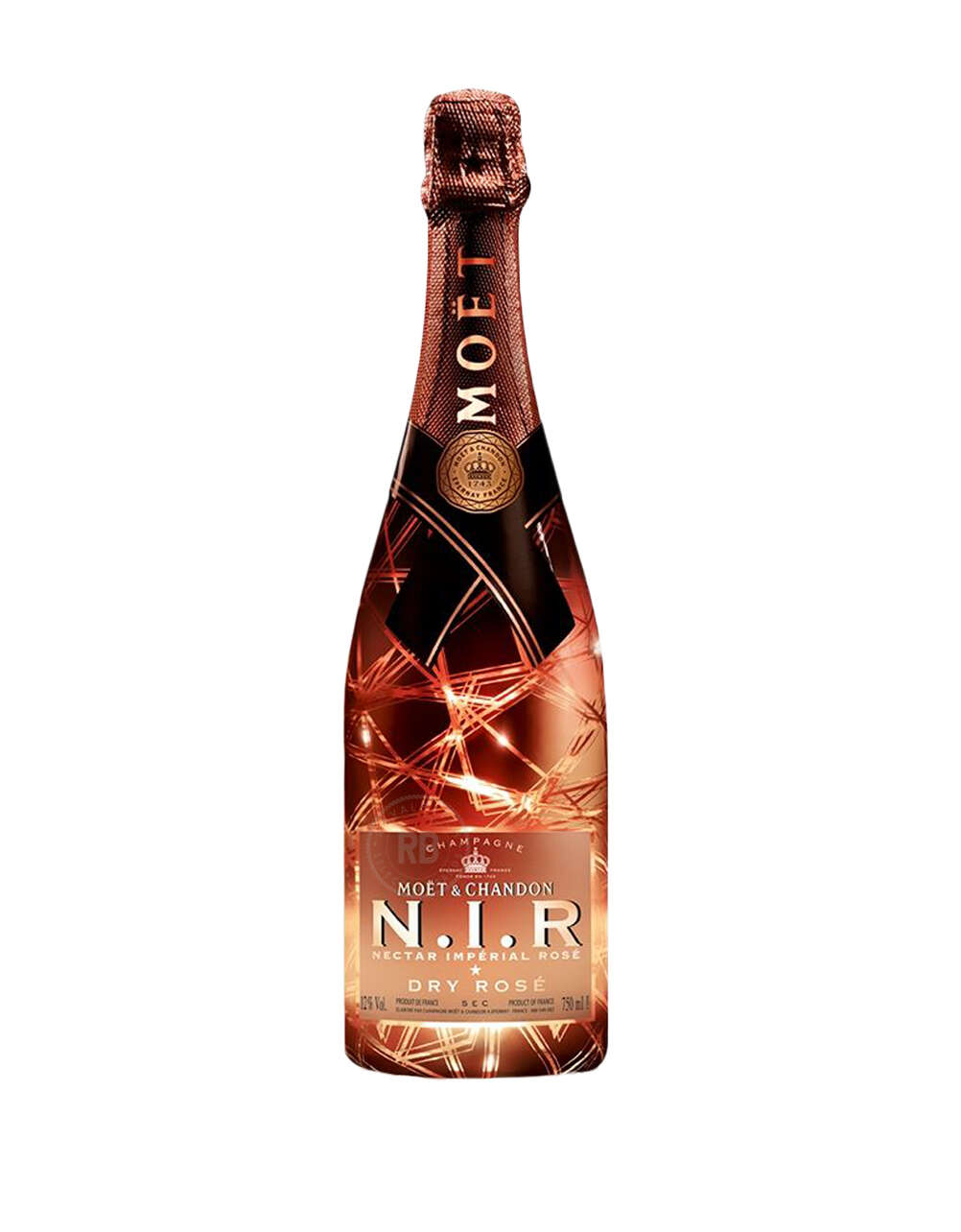 Moet and Chandon Nectar Imperial Rose Dry Champagne Light Up Bottle 1.5L