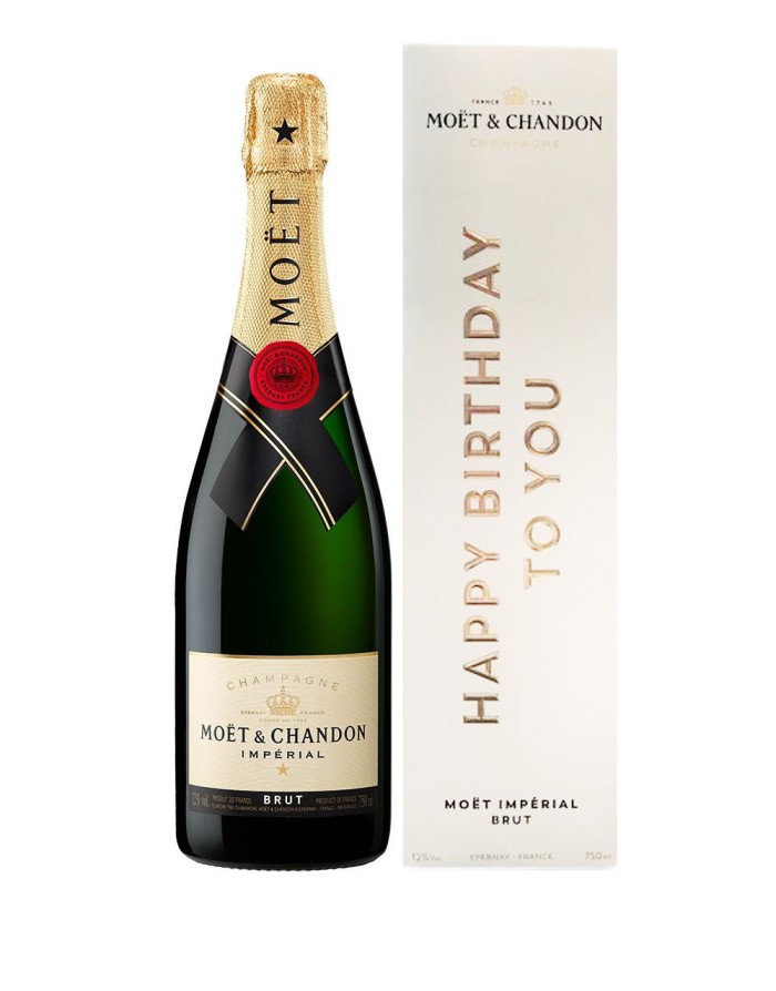 Moet & Chandon Imperial Brut Champagne Happy Birthday To You