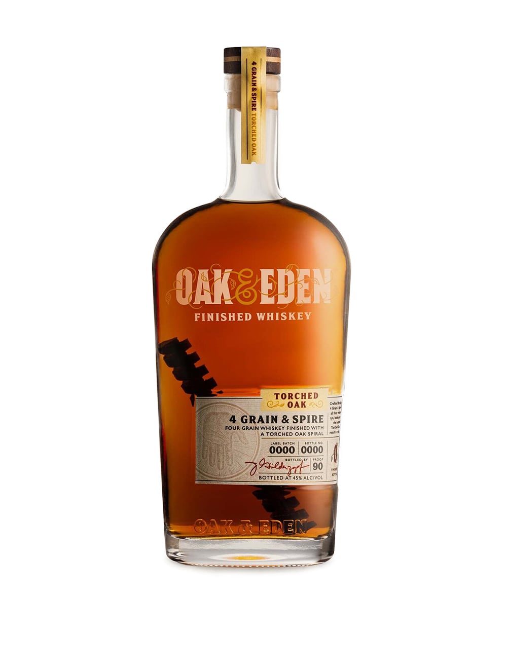 Oak & Eden Finished  Whiskey Torched Oak 4 Grain & Spire