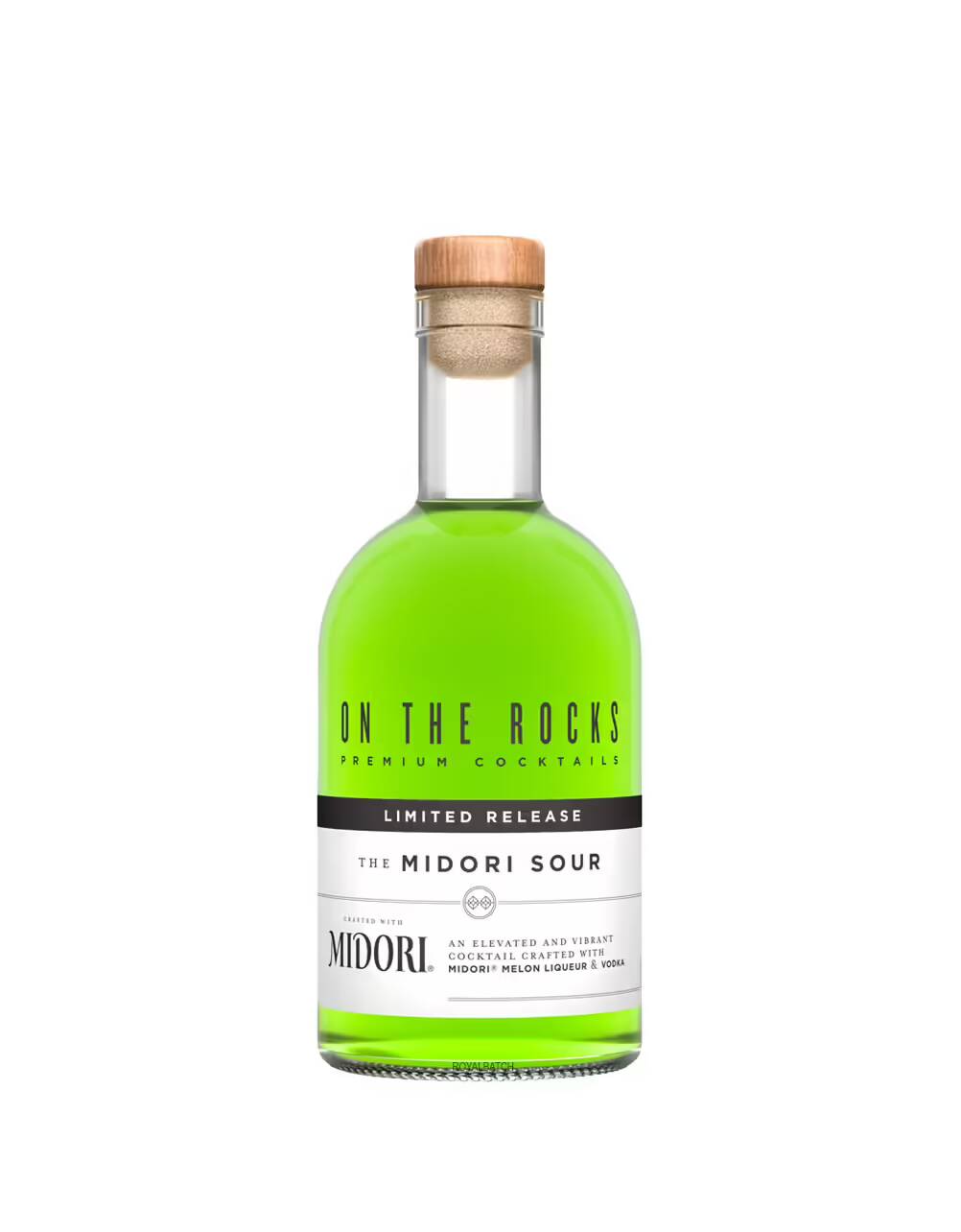 On the Rocks the Midori Sour Melon Liqueur and Vodka Cocktail 375ml