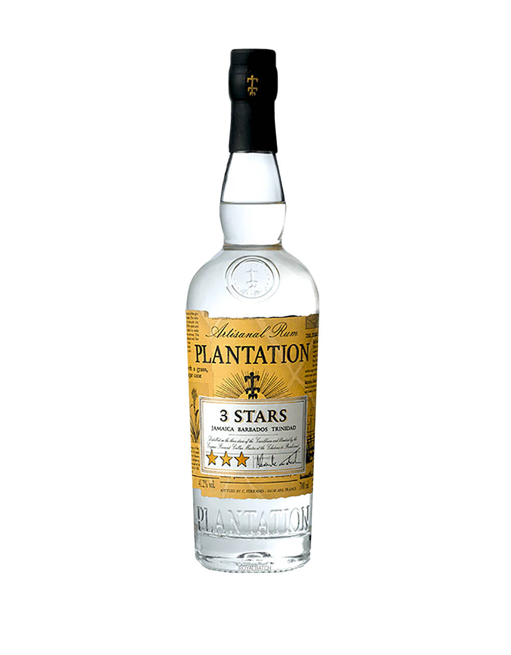 Plantation 3 Stars Jamaica Barbados Trinidad White Rum 1L
