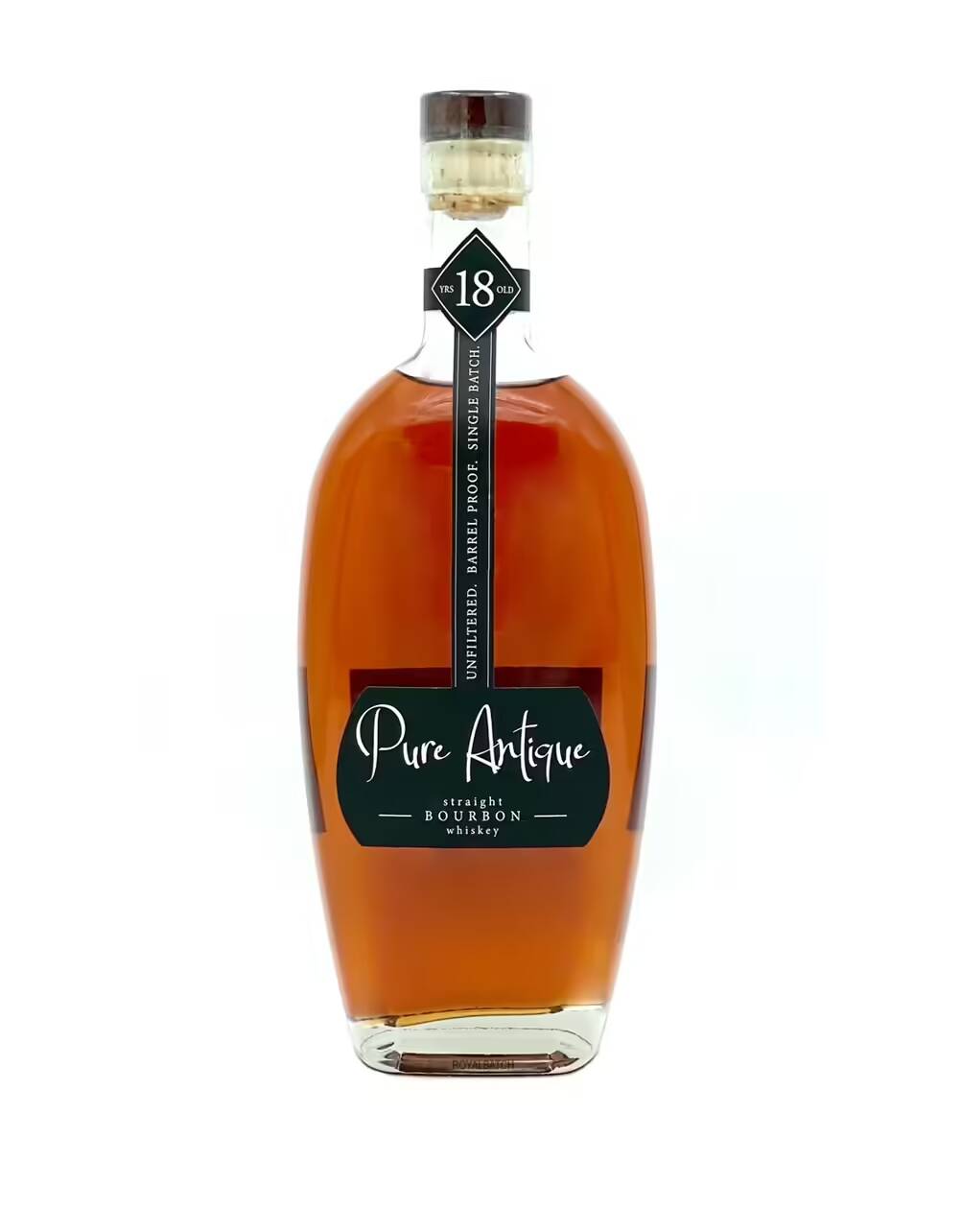 Pure Antique Unfiltered Barrel Proof Single Batch 18 Year Old Straight Bourbon Whiskey