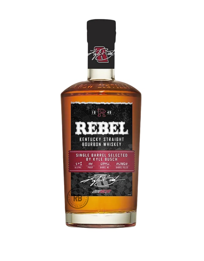 Rebel Single Barrel Selected by Kyle Busch Straight Bourbon Whiskey