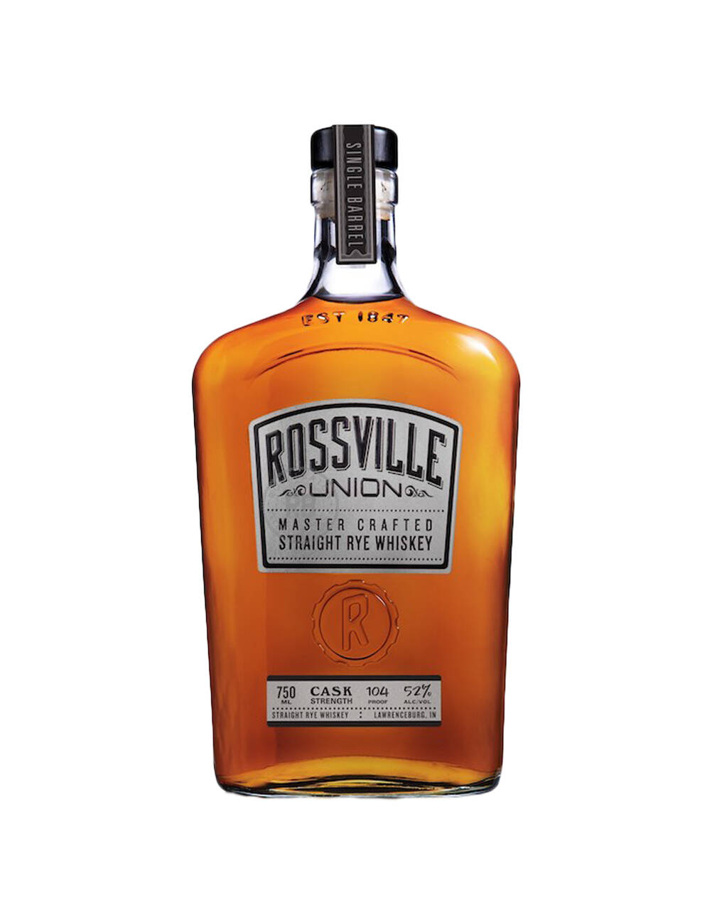 Rossville Union Cask Strength Straight Rye Whiskey