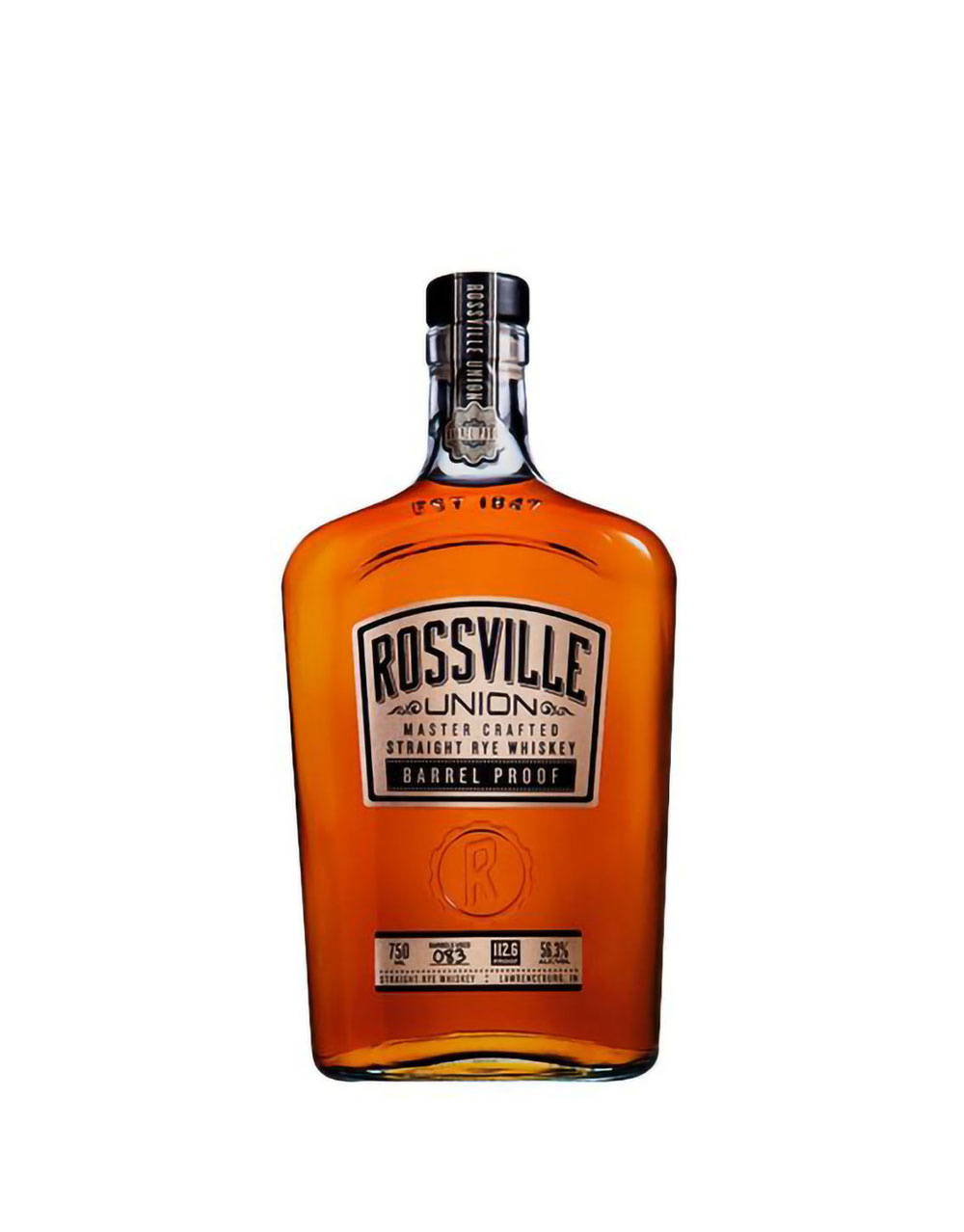 Rossville Union Master Crafted Barrel Proof Straight Rye Whiskey