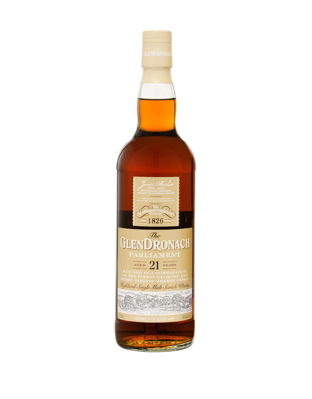 THE GLENDRONACH 21 YEAR OLD PARLIAMENT SCOTCH WHISKEY