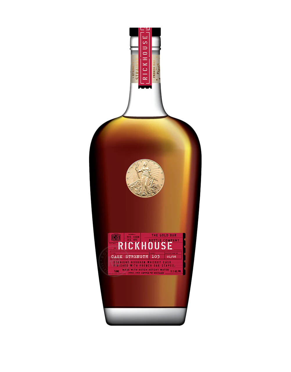 The Gold Bar Rickhouse Cask Strength Bourbon Whiskey