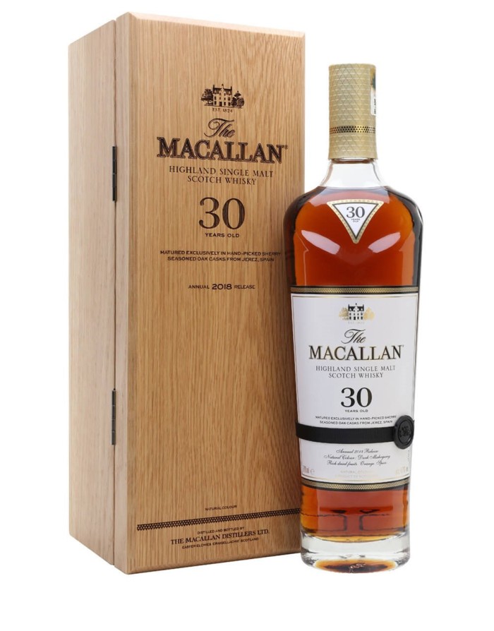 The Macallan 30 Year Old Sherry Oak Single Malt Scotch Whisky 2018