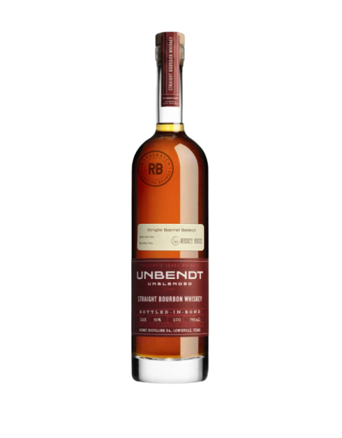 Unbendt Unblended Single Barrel Select Bottled in Bond Straight Bourbon Whiskey