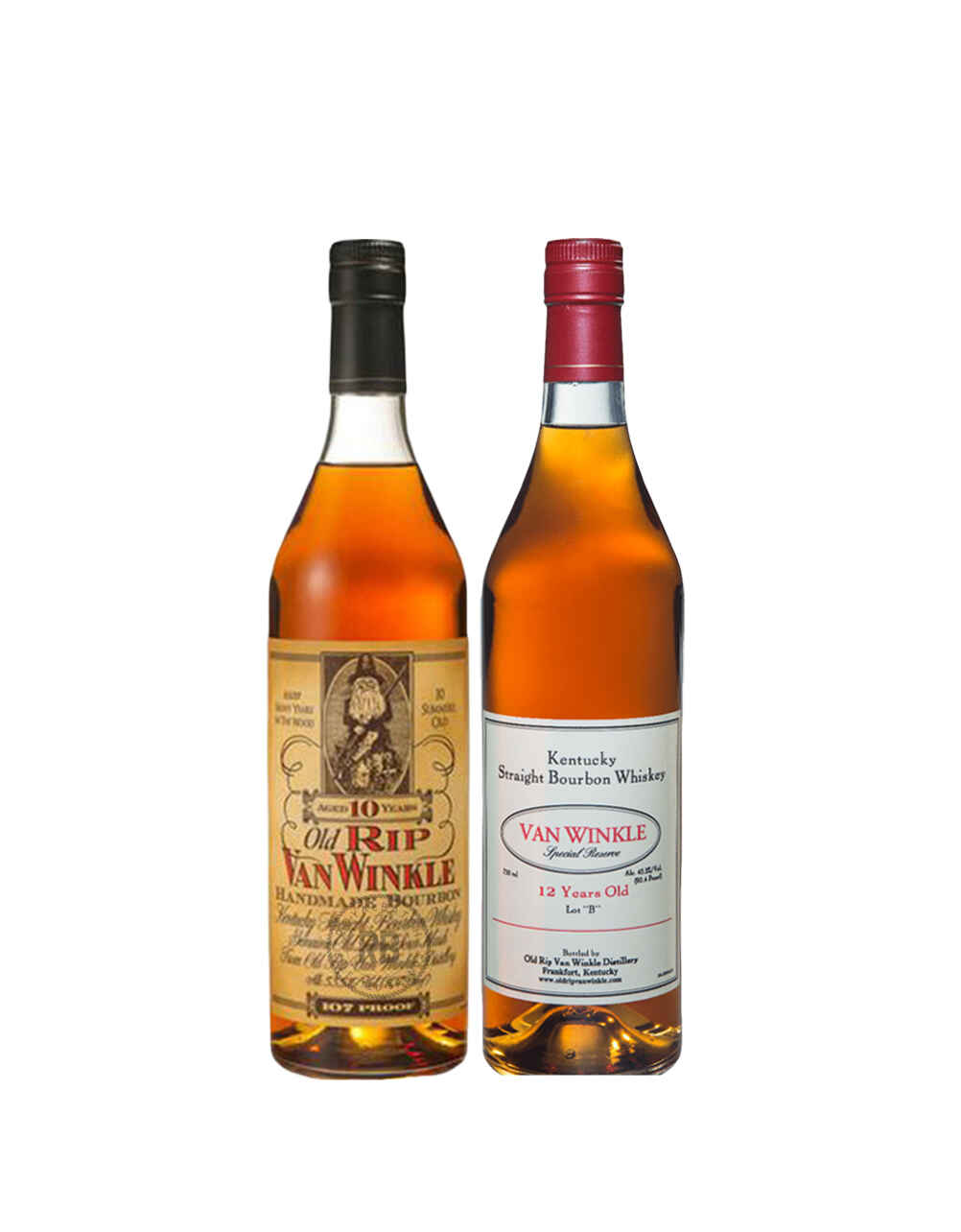 Van Winkle 10 + 12 Year Old Bourbon Whiskey (2 Pack) Bundle #050